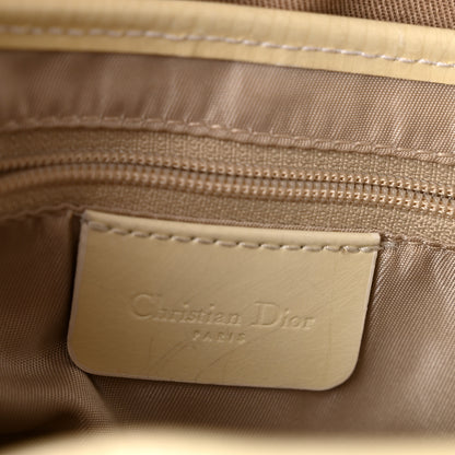 Christian Dior Canvas Patent Calfskin Saddle Bag Beige 6 of 14