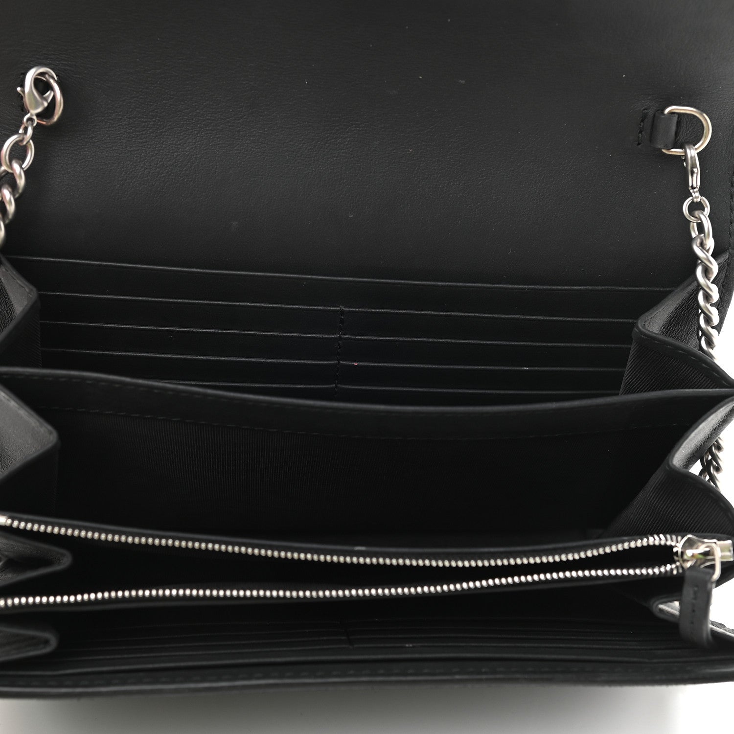 Gucci Suede Mini Dionysus Chain Wallet Black 3 of 8
