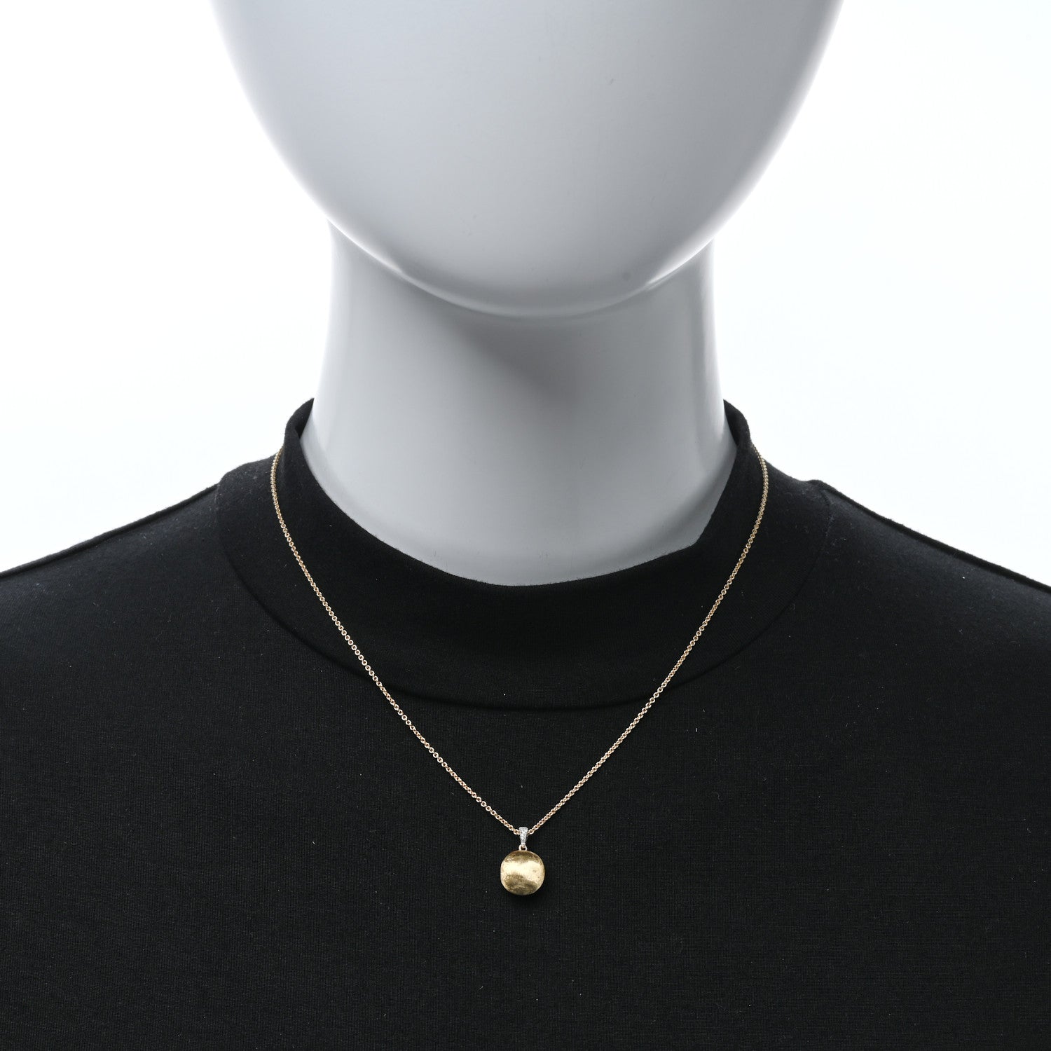 Marco Bicego 18K Yellow White Gold Diamond Africa Pendant Necklace 2 of 4