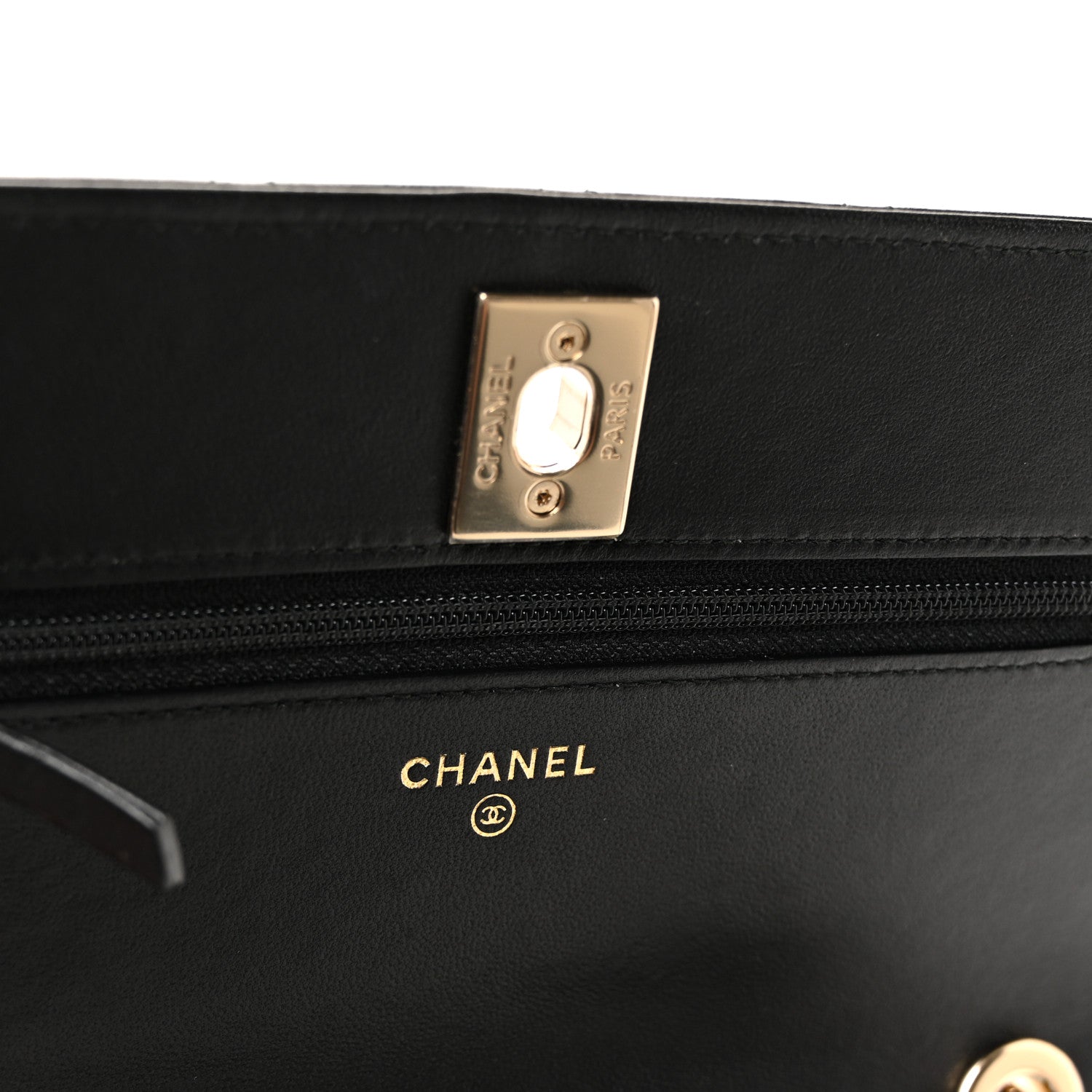 Chanel Lambskin Quilted Trendy CC Wallet On Chain WOC Black 6 of 11