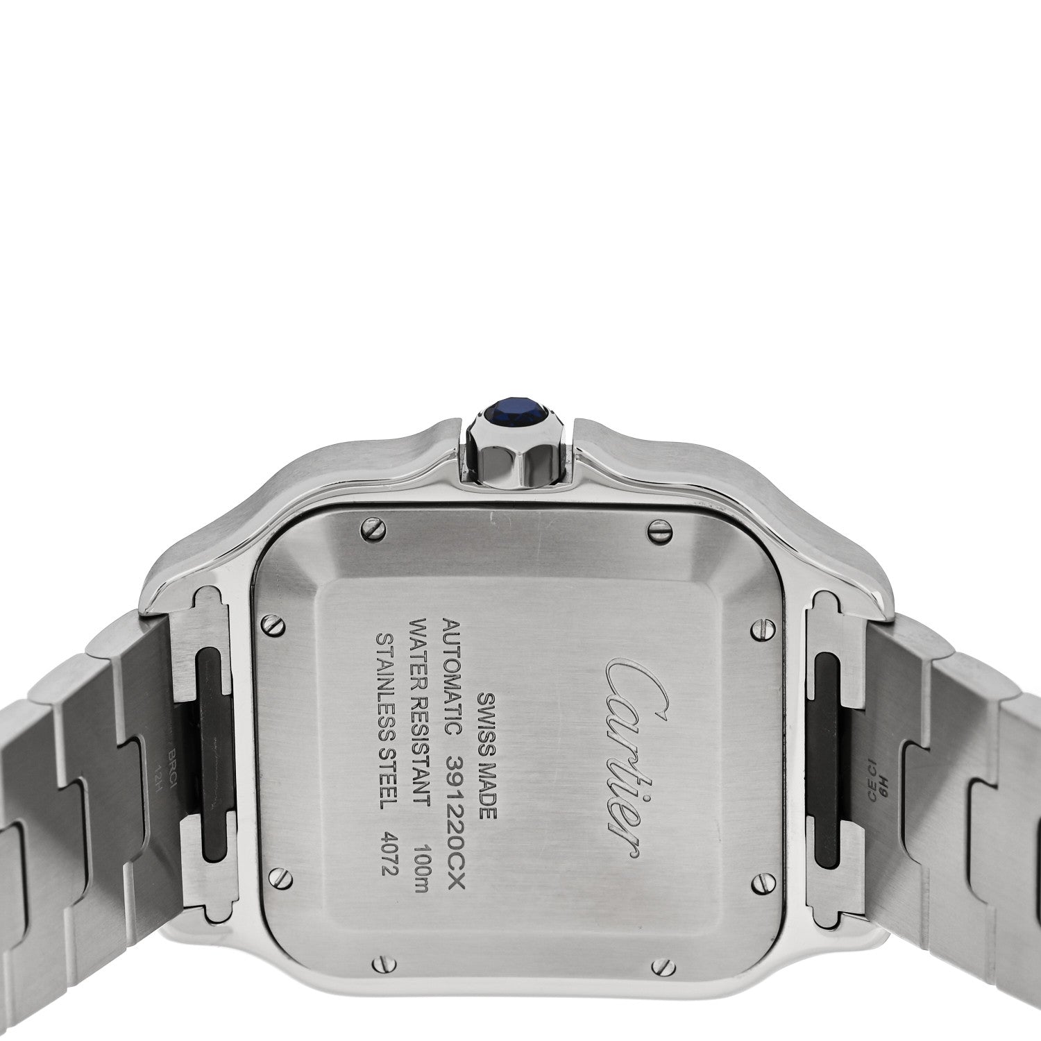 Cartier Stainless Steel 39.8mm Santos De Cartier Automatic Watch Grey 4 of 5