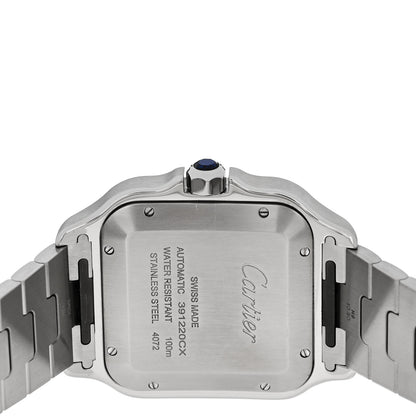 Cartier Stainless Steel 39.8mm Santos De Cartier Automatic Watch Grey 4 of 5