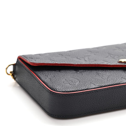 Louis Vuitton Empreinte Pochette Felicie Chain Wallet Marine Rouge 10 of 11