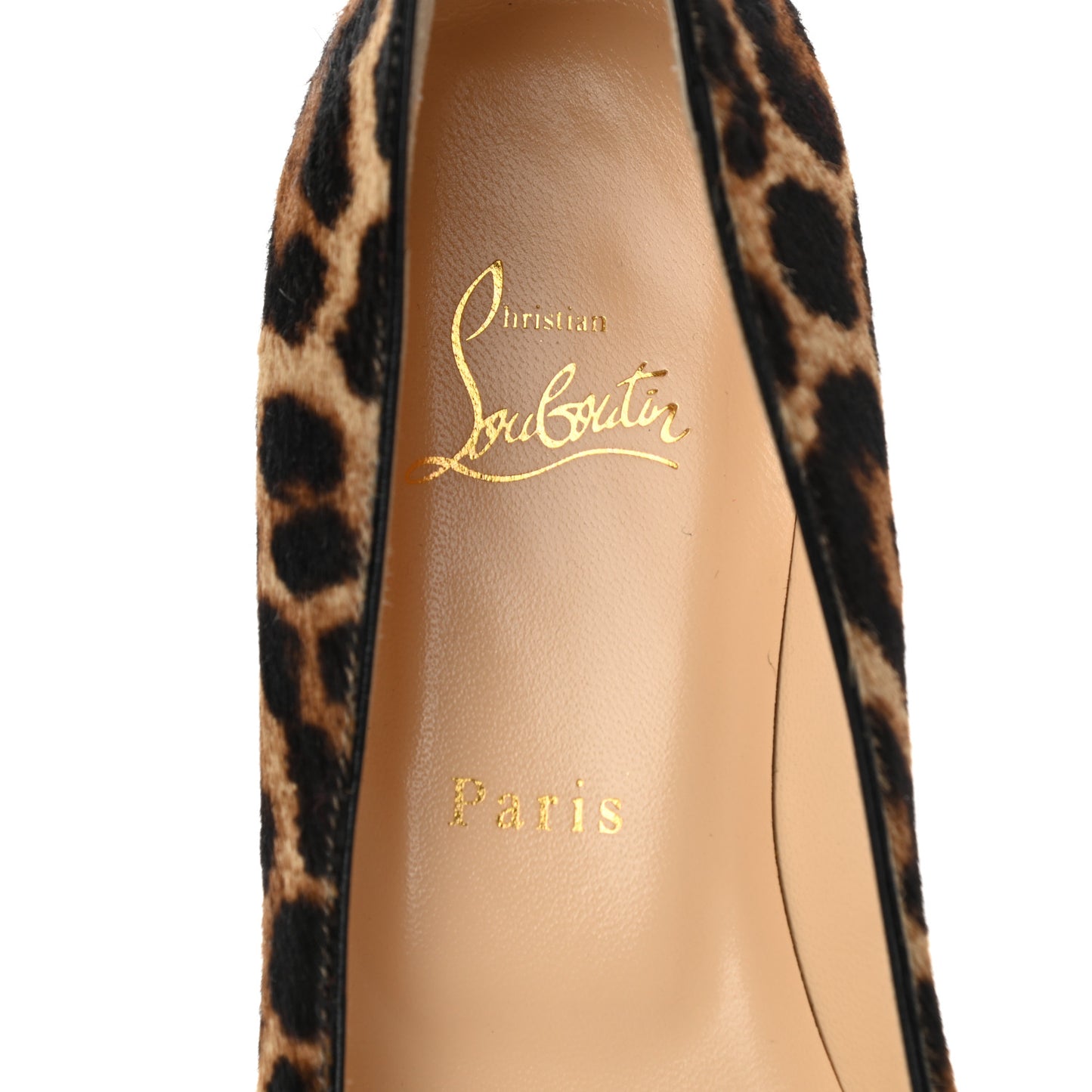 Calf Hair Patent Simplenodo Flats 39.5 Leopard Black