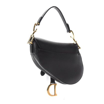 Christian Dior Grained Calfskin Mini Saddle Bag Black 3 of 11