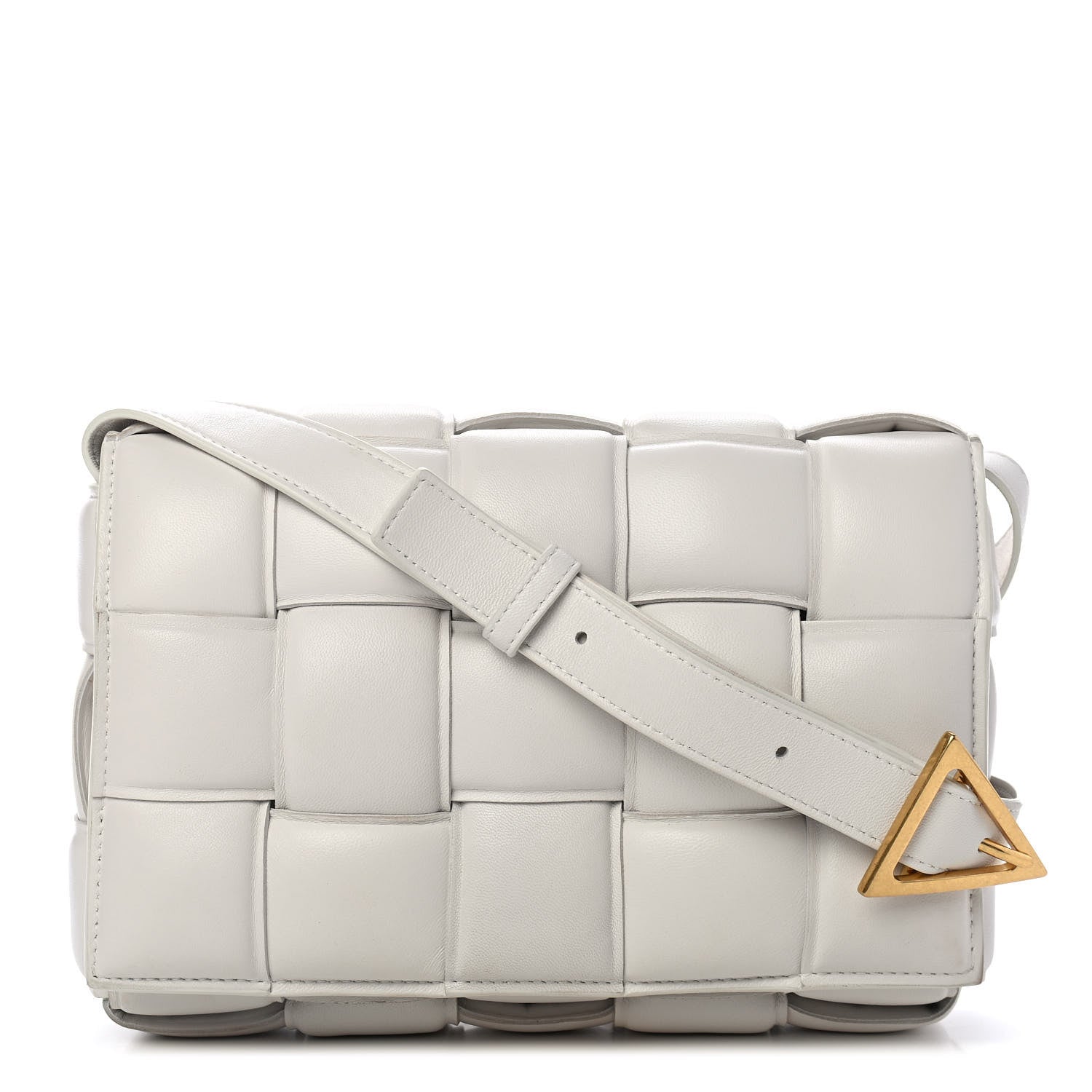 Bottega Veneta Nappa Maxi Intreccio Padded Cassette Crossbody Bag Chalk 1 of 4