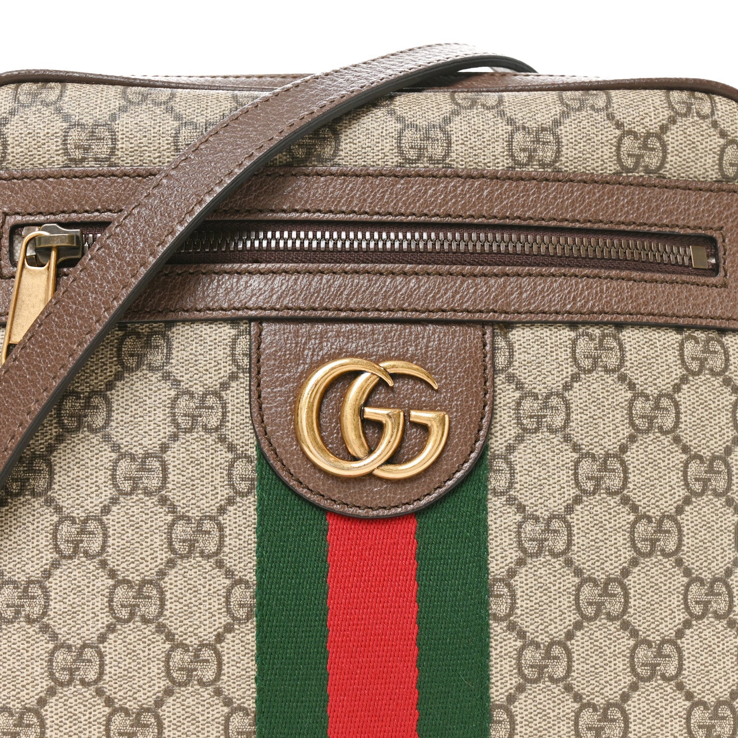 Gucci GG Supreme Monogram Web Small Ophidia Messenger Bag Brown 8 of 10