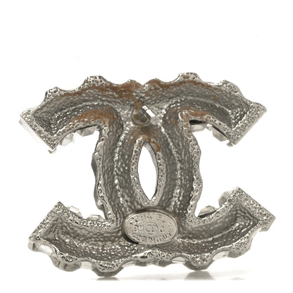 Chanel Crystal CC Earrings Silver 4 of 4
