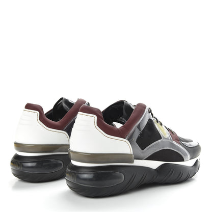 Fendi Technical Mesh Calfskin PVC Mens Chunky Sneakers 11 Black Multicolor 4 of 9