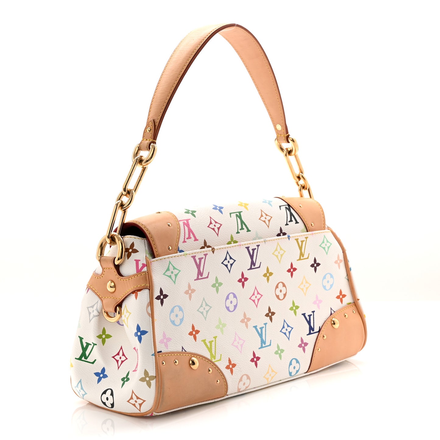 Monogram Multicolor Beverly MM White
