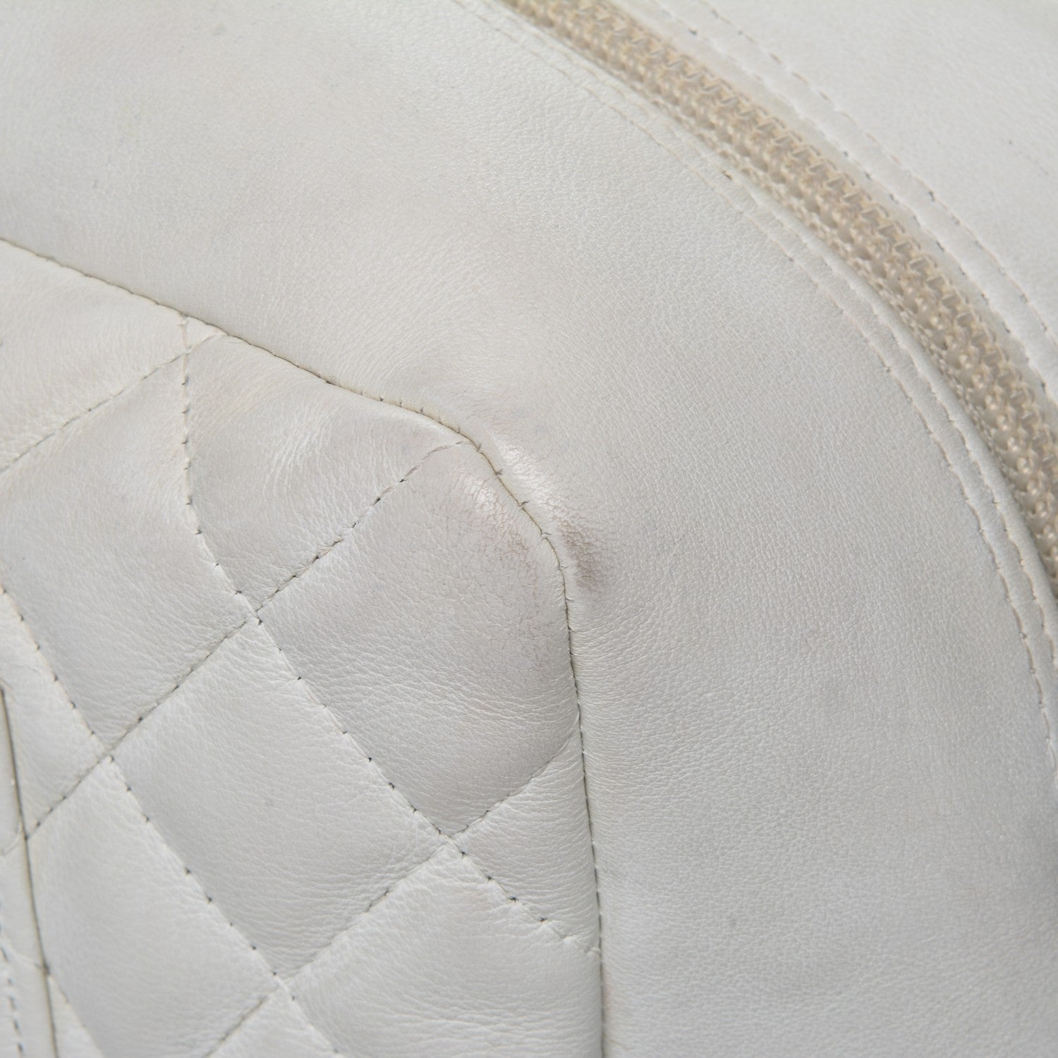 Chanel Calfskin Quilted Large Cambon Bowler White Black 14 of 19