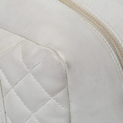 Chanel Calfskin Quilted Large Cambon Bowler White Black 14 of 19