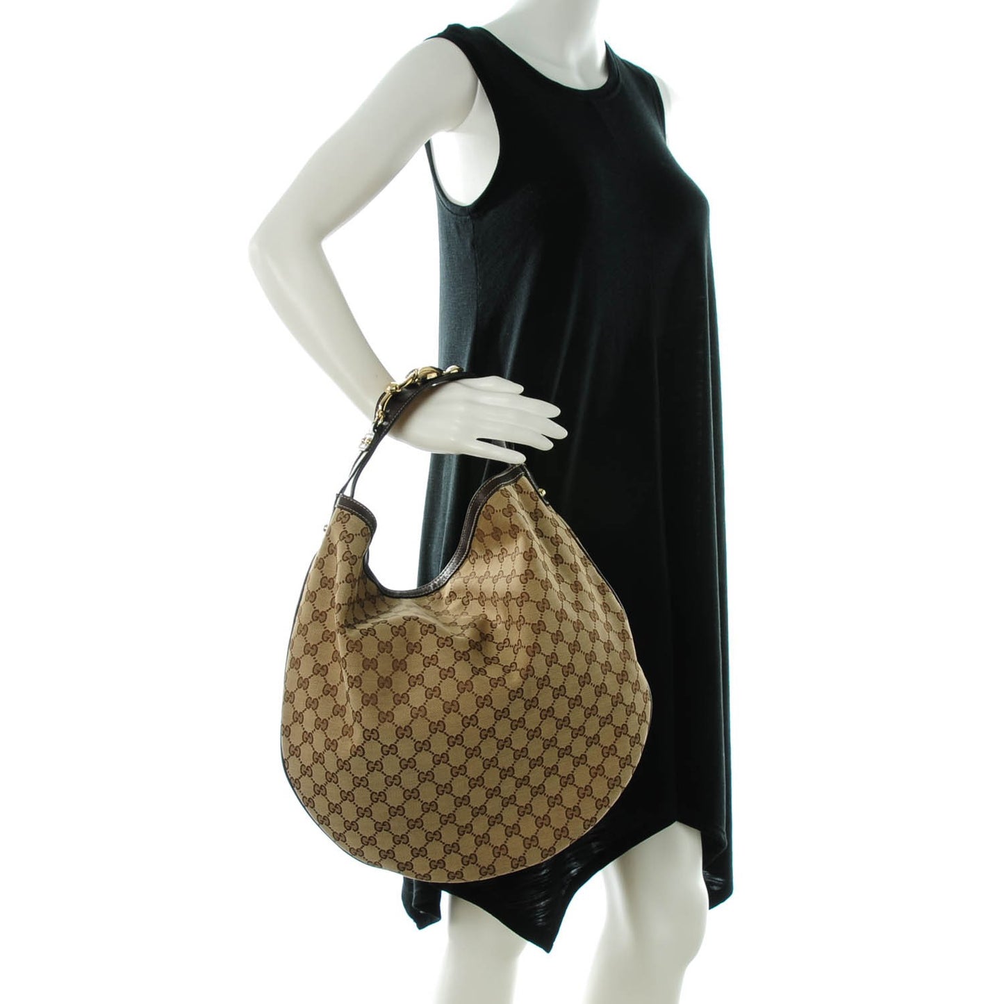 Monogram Large Wave Hobo Dark Brown