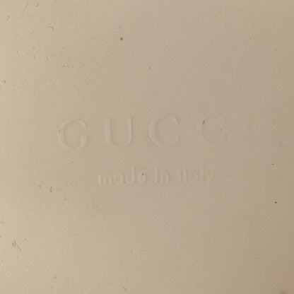 Gucci Calfskin Crystal Web Bee Embroidered Womens Ace Platform Sneakers 39 White 8 of 9
