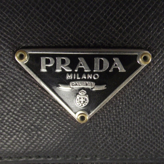 Saffiano Small Flap Wallet Black