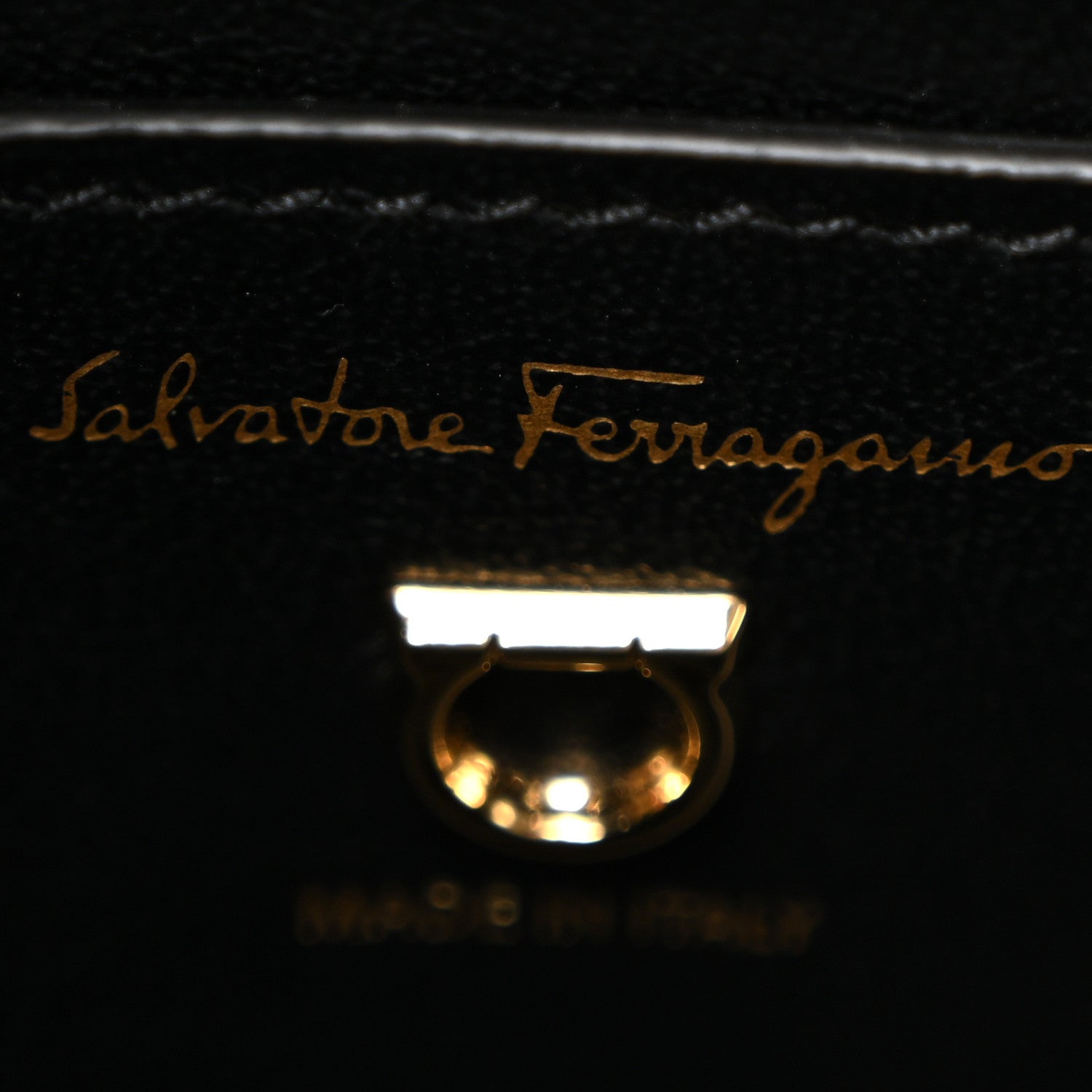 Salvatore Ferragamo Calfskin Aura Shoulder Bag Black 6 of 10