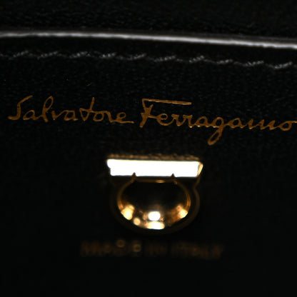 Salvatore Ferragamo Calfskin Aura Shoulder Bag Black 6 of 10