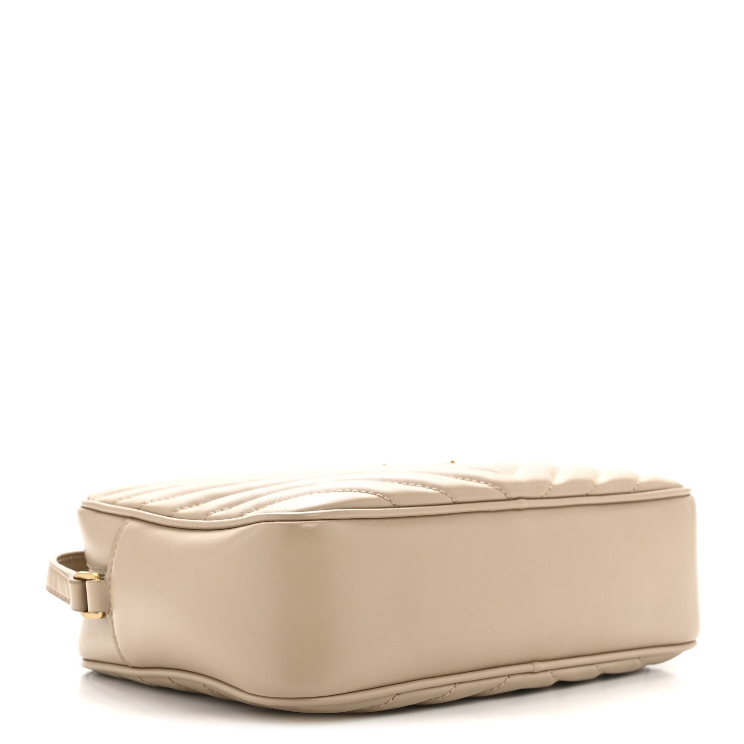 Saint Laurent Calfskin Matelasse Monogram Lou Camera Bag Dark Beige 4 of 13