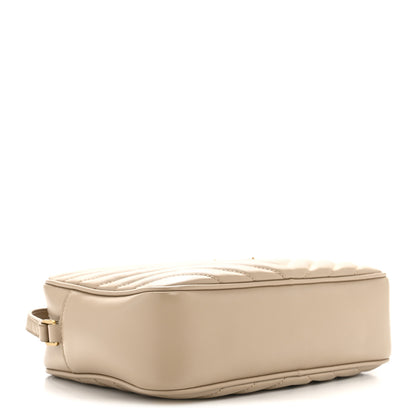 Saint Laurent Calfskin Matelasse Monogram Lou Camera Bag Dark Beige 4 of 13