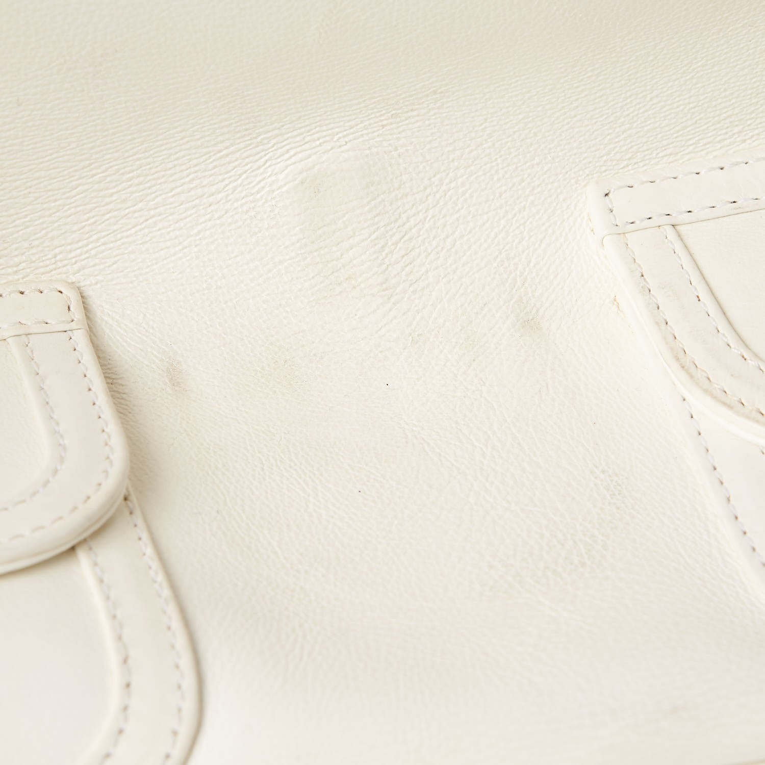 Christian Dior Calfskin Frame Satchel White 11 of 20