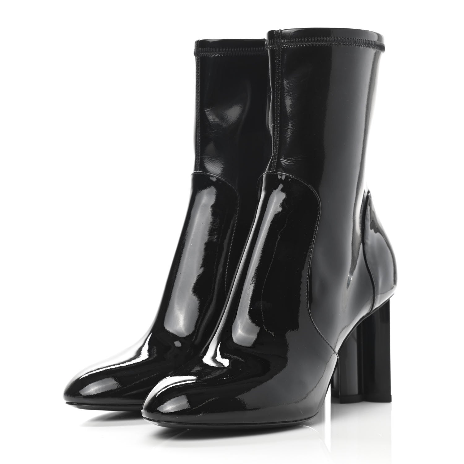 Louis Vuitton Patent Uniformes Silhouette Ankle Boots 36.5 Black 3 of 10