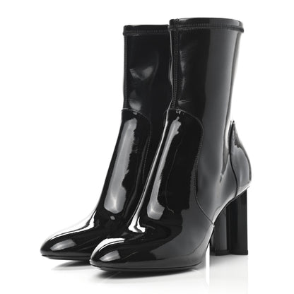 Louis Vuitton Patent Uniformes Silhouette Ankle Boots 36.5 Black 3 of 10