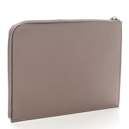 Louis Vuitton Calfskin Zip Pouch Taupe 3 of 7