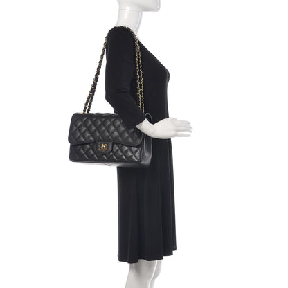 Chanel Caviar Quilted Jumbo Double Flap Black 2 of 12