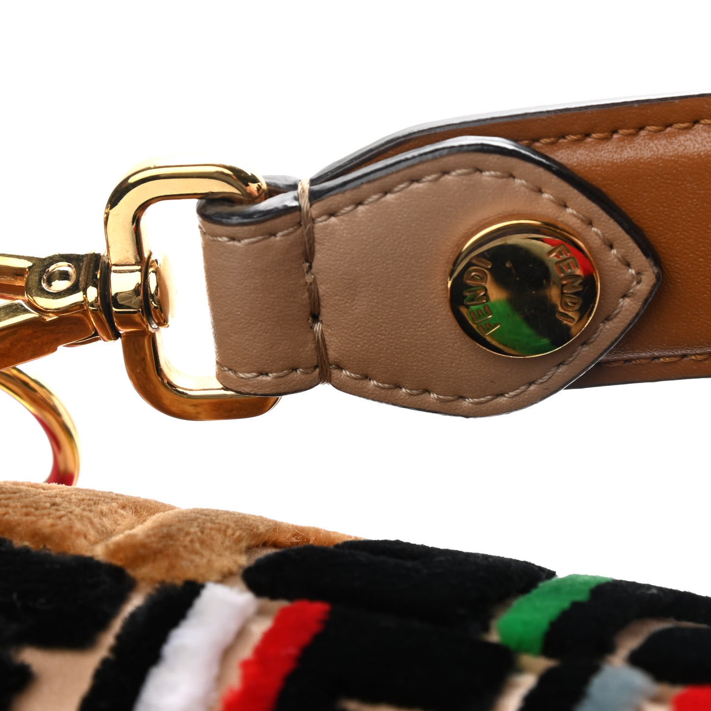 Vitello Liberty Velvet FF Multicolor Kan I Shoulder Bag Multicolor Cuoio