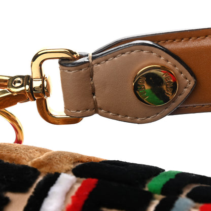 Fendi Vitello Liberty Velvet FF Multicolor Kan I Shoulder Bag Multicolor Cuoio 8 of 12