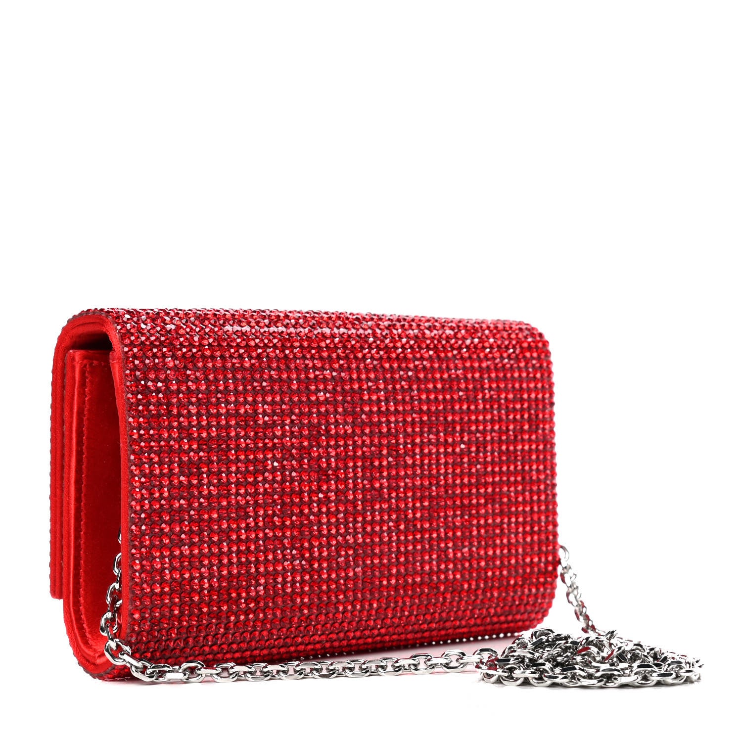 Judith Leiber Swarovski Crystal Fizzy Clutch Red 2 of 4