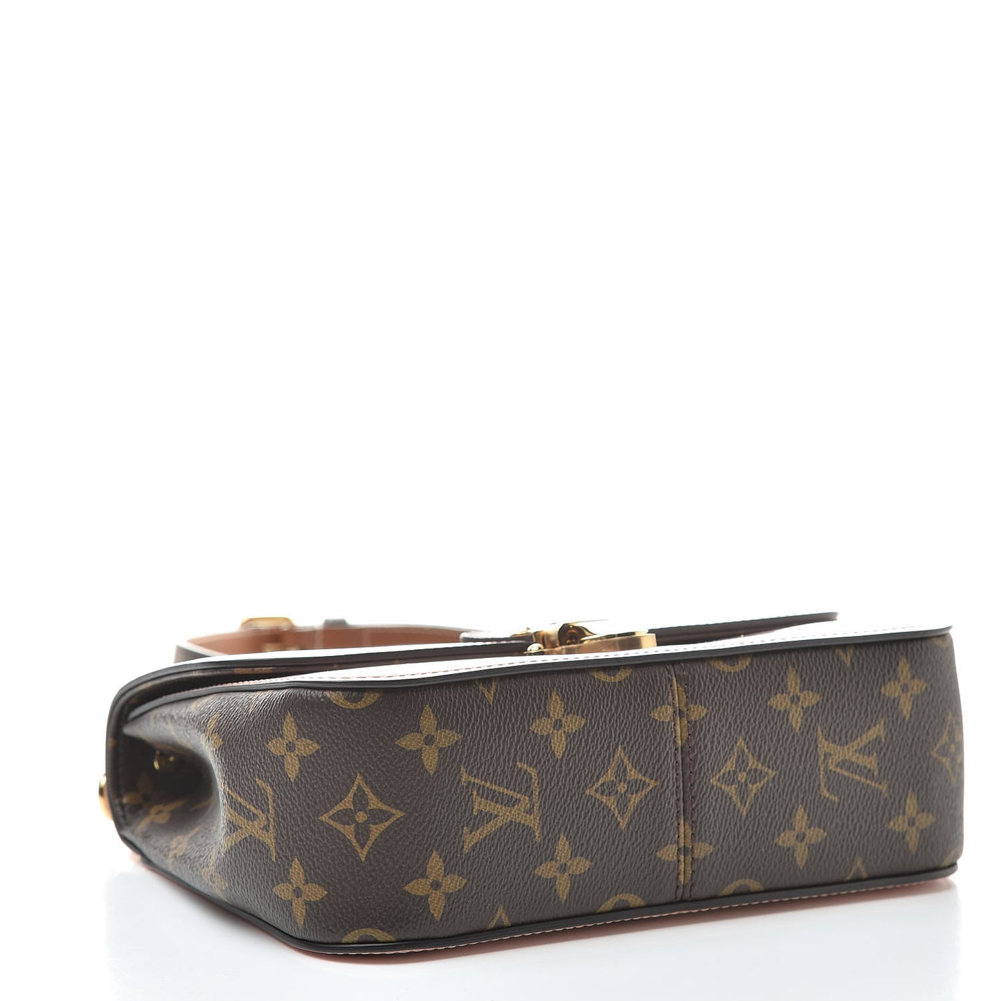 Patent Calfskin Monogram Cherrywood BB Rose Ballerine