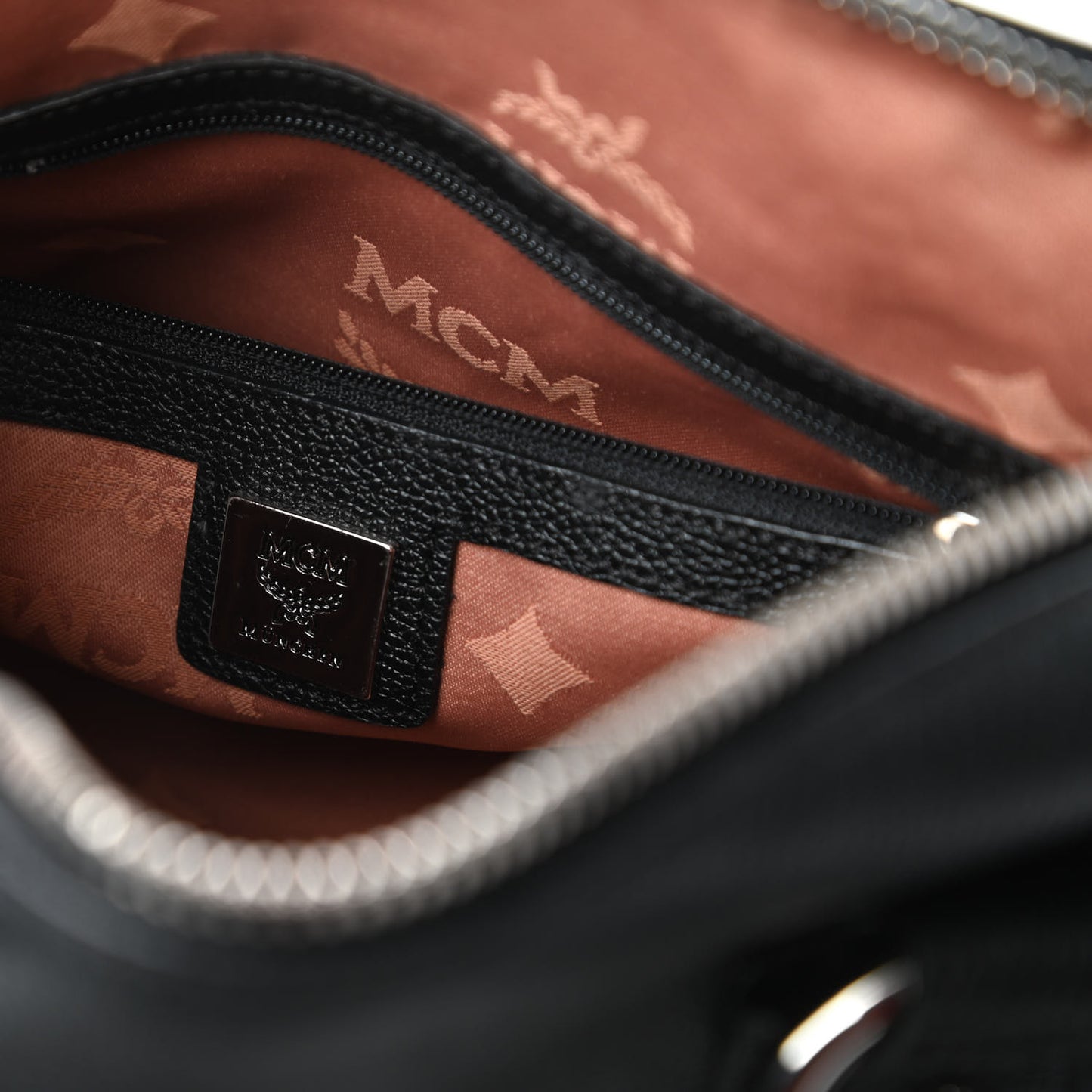 Grained Calfskin Studded Boston Bag Black