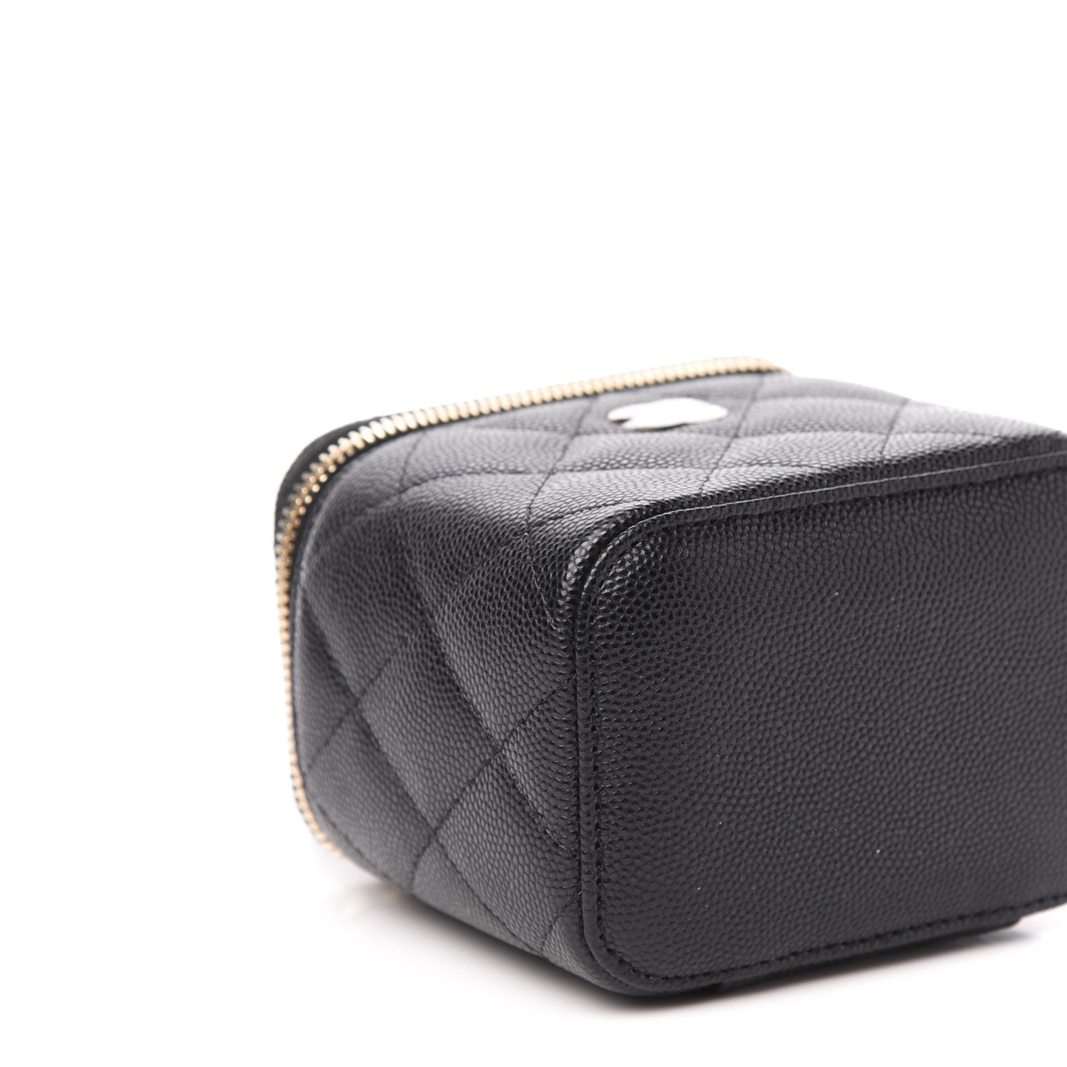 Chanel Caviar Quilted Mini Vanity Case With Chain Black 8 of 11