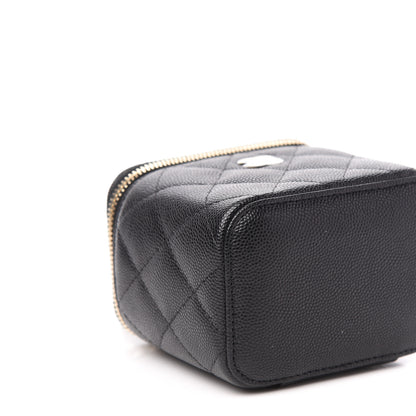 Chanel Caviar Quilted Mini Vanity Case With Chain Black 8 of 11