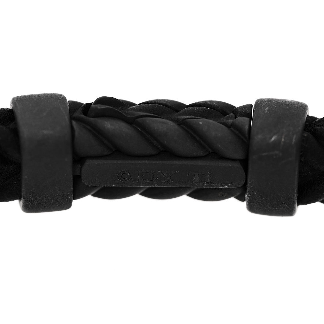 David Yurman Titanium Rubber 6mm Chevron Bracelet Black 3 of 3