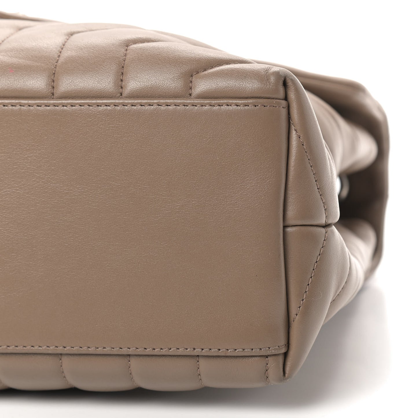 Calfskin Y Quilted Monogram Medium Loulou Chain Satchel Light Brown