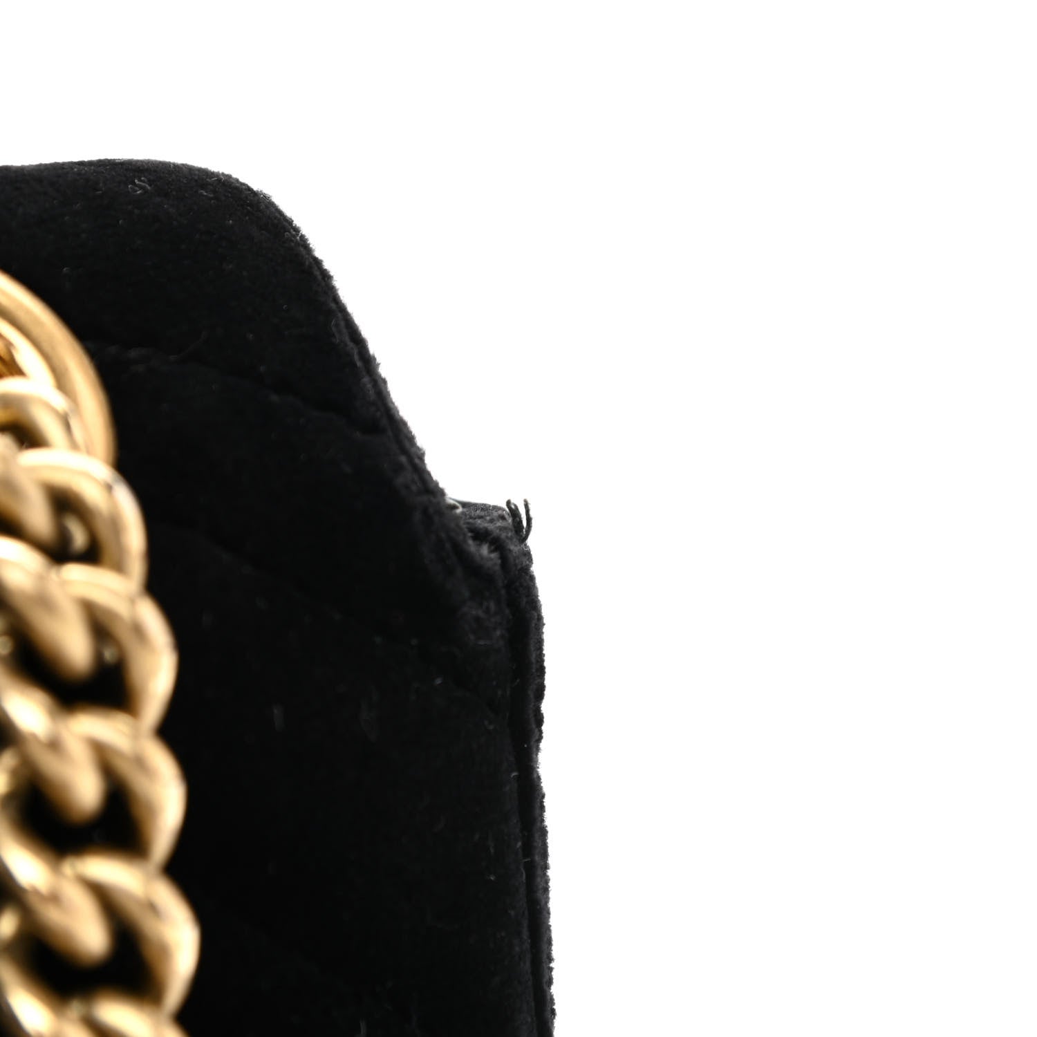 Gucci Velvet Matelasse Mini GG Marmont Shoulder Bag Black 11 of 11