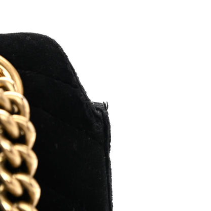Gucci Velvet Matelasse Mini GG Marmont Shoulder Bag Black 11 of 11