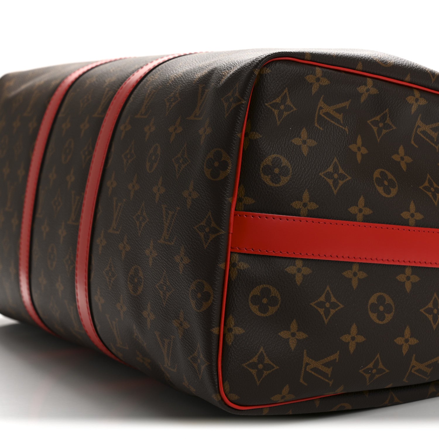 Louis Vuitton Calfskin Monogram Keepall Bandouliere 50 Coquelicot 9 of 9