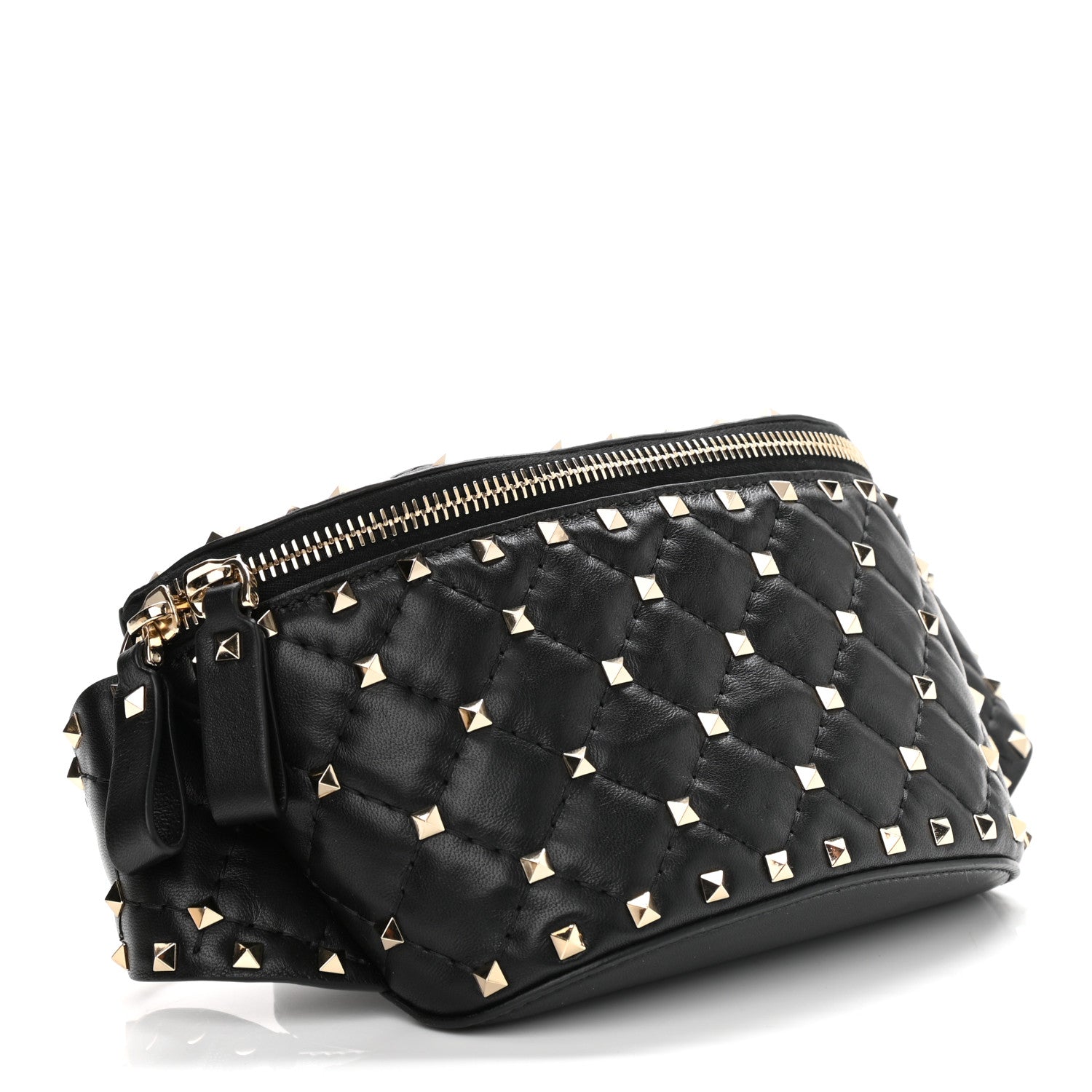 Valentino Garavani Lambskin Rockstud Spike Belt Bag 85 Black 5 of 11