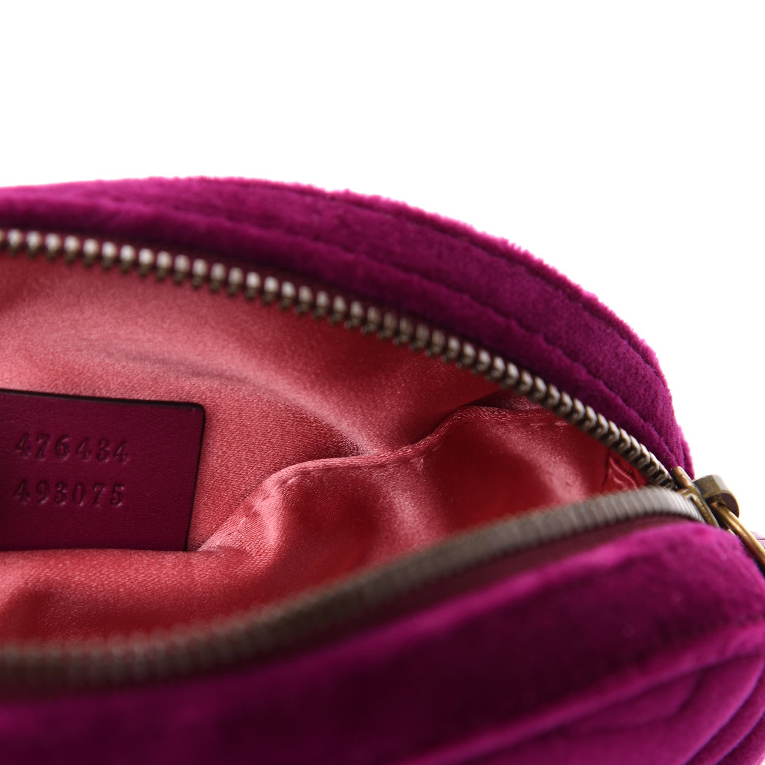 Gucci Velvet Matelasse GG Marmont Belt Bag 85 34 Fuchsia Violet Cyclamen 9 of 11