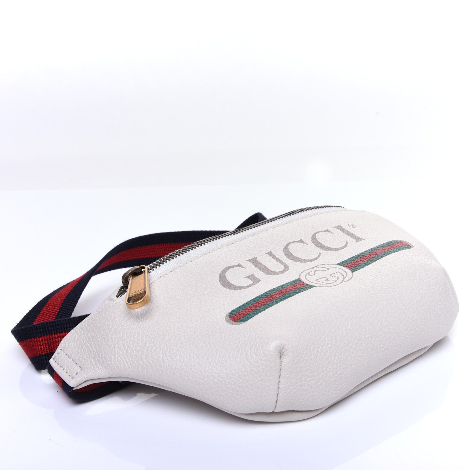 Gucci Grained Calfskin Small Logo Belt Bag White 4 of 10