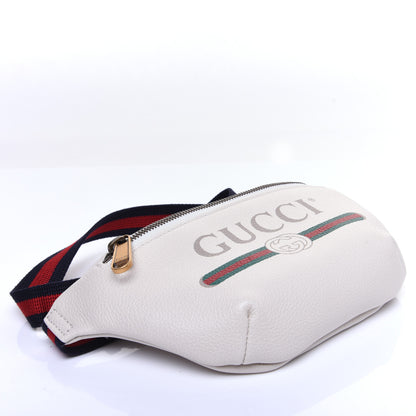 Gucci Grained Calfskin Small Logo Belt Bag White 4 of 10