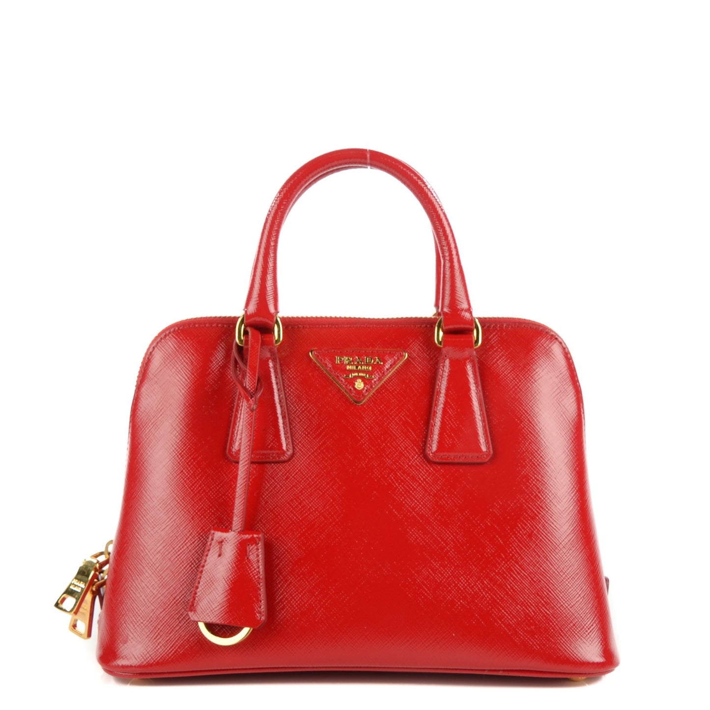 Saffiano Vernice Mini Promenade Tote Rosso