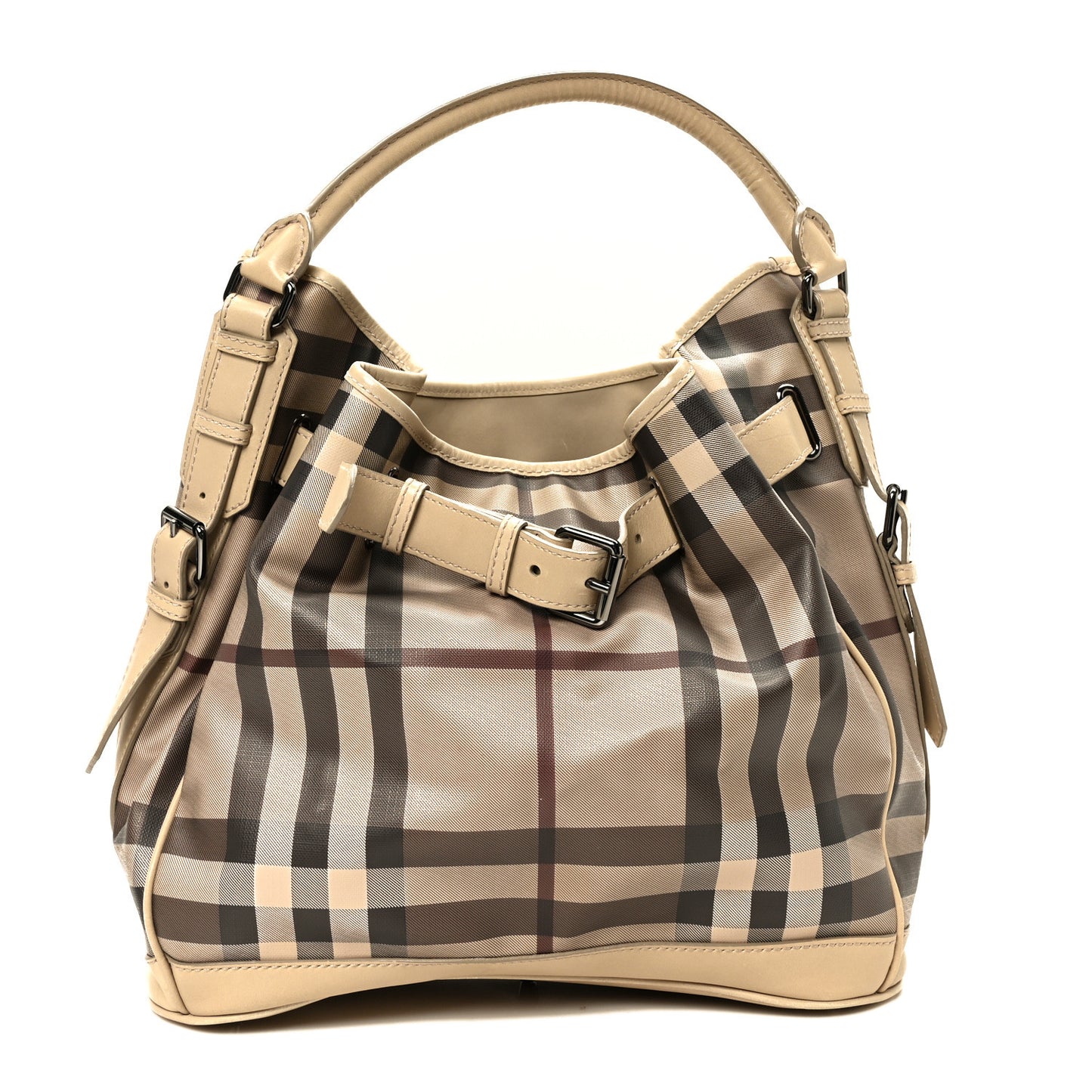 Smoked Check Medium Walden Belted Hobo Trench