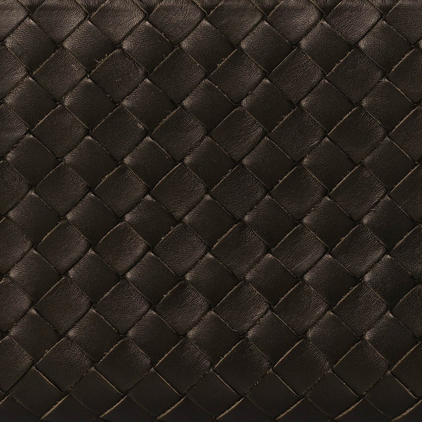 Nappa Intrecciato Zip Around Wallet Kaki Plaster