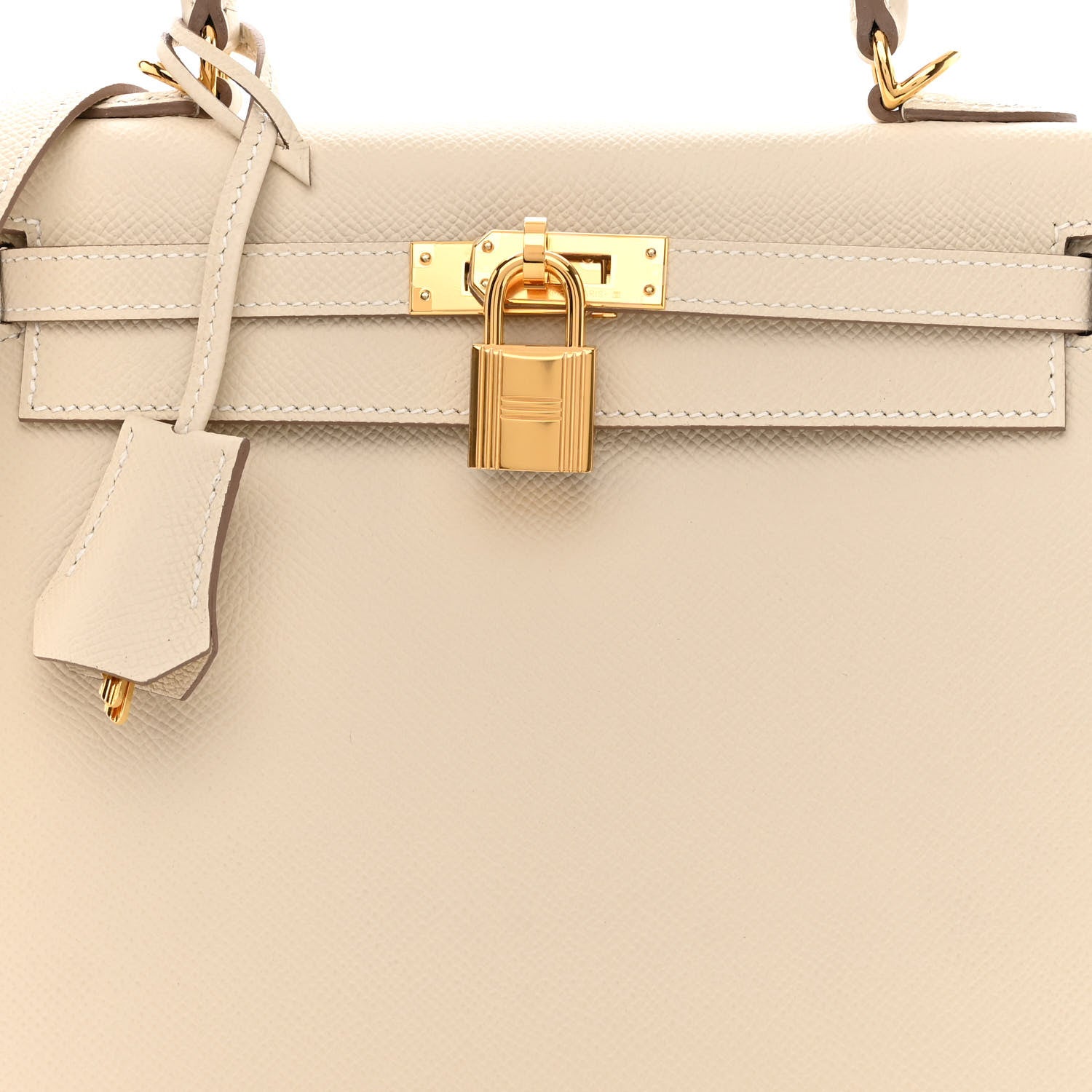 Hermes Epsom Kelly Sellier 25 Craie 8 of 11