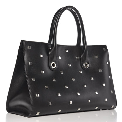 Jimmy Choo Calfskin Studded Riley Tote Black 3 of 11
