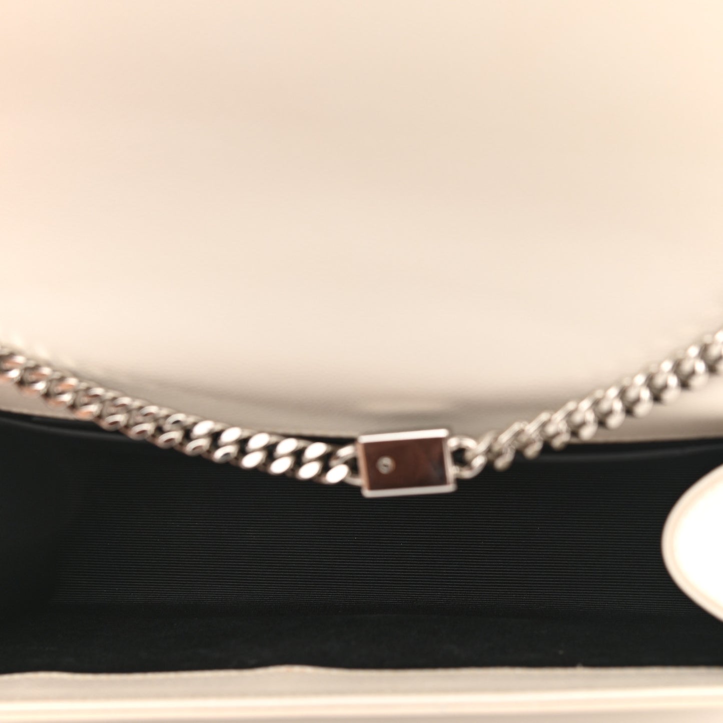 Grain De Poudre Medium Classic Monogram Kate Satchel Icy White